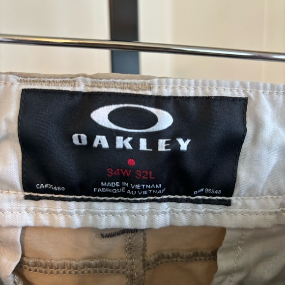 Oakley Tan Nylon Stretch Activewear Flat Front Chino Take Golf Pants Men 34x29 - Picture 8 of 8